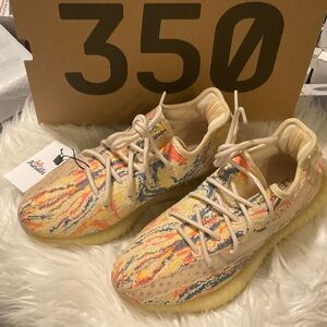 Yeezy Boost 350 V2 in Orange and Blue